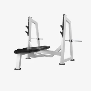 Banca olímpica horizontal para pecho con rack