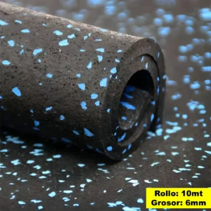 Rollo de caucho para cubrir piso de gym 10mt - Rollo de caucho 6mm